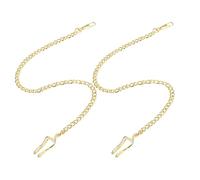 iplusmile 2pcs Gold Pocket Watch Chains for Men and Women, Metal Alloy Waistcoat Chains with Clips, Vintage Style Pocket Watch Accessories for Vest and Wallet