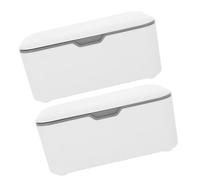 iplusmile 2pcs Gray Wipe Boxes with Lid Sealed Dustproof Wipe Holders for Bathroom and Travel Portable Wet and Dry Storage Dispenser Containers