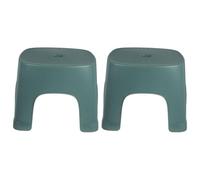 iplusmile 2Pcs Green Plastic Nonslip Step Stool for Bathroom and Toilet Use, Small Footstool for Potty Training and Shower Safety, Lightweight Step Ladder for