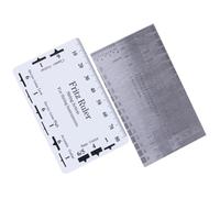 iplusmile 2pcs Guitar String Action Gauge Plastic and Stainless Steel Rulers for Precise Electric and Bass Guitar String Height Measurement Portable Compact Tool for Home and Performance Use