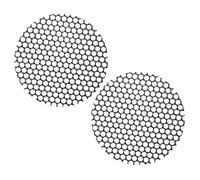 iplusmile 2pcs Hair Dryer Back Cover Replacement with Nylon Mesh Filter, Black round Vent Grille Cover 4.6cm for Home Hair Care Routines, Resists Breakage and Wear, Versatile Use and Stylish