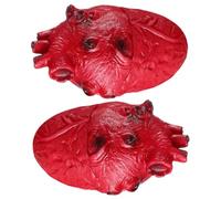 iplusmile 2Pcs Halloween Fake Human Organ Props Realistic Simulated Hearts Decor with Bloody Design Lightweight Vinyl Material for Spooky Haunted House Party Decorations