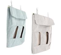 iplusmile 2pcs Hanging Hay Storage Bag for Rabbits and Hamsters, Washable Cloth Feeder with Long Narrow Exporting Hole and Hook Design, Suitable for Feeding and Can be Suspended on Pet Cage