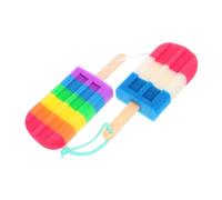 iplusmile 2pcs Ice Cream Shaped Bath Sponges Soft High Density Body Scrubber for Shower Exfoliating and Deep Cleaning with Comfortable Grip for Women Bathing