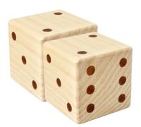 iplusmile 2Pcs Large Wooden Dice 7Cm Round Corner Hand Painted Wood Game Dice for Educational Board Games Home Table Accessories