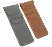 iplusmile 2pcs Leather Pen Case Pouch for Two Pens Protecting from Dust and Scratches Simple and Elegant Style for Office and Travel Style