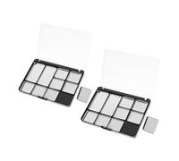 iplusmile 2pcs Magnetic Empty Eyeshadow Palette with Durable Tray and Secure Pans Portable Makeup Storage Case for Travel and DIY