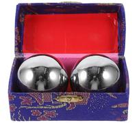 iplusmile 2pcs Massage Ball Baoding Massager roll Decorative handballs Hollow Relaxation Ball Iron Hand Training Balls Steel Ball Outdoor Bocce Balls Hand