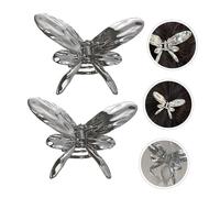 iplusmile 2pcs Metal Butterfly Hair Claw Clips for Women Elegant Silver Hair Clamp with Strong Grip Lightweight Comfortable for Ponytail Braids