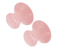iplusmile 2pcs Natural Pink Crystal Scraping Board and Mushroom Shaped Face Massaging Rods Skin Friendly Gua Tool for Neck Shoulder Foot Muscle Relief Durable Spa Massage