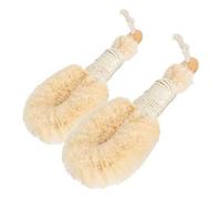 iplusmile 2pcs Natural Sisal Body Brush Set with Jute Rope and Wood Handle for Powerful Cleaning Action and Effective Exfoliation, for Shower and Bath Body Scrubbing