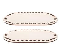 iplusmile 2pcs Natural Wood Crochet Basket Bottom Bases for DIY Bag Making Solid Wooden Bag Base for Knitting and Weaving Crafts 30x20cm Basket Shaping Frame