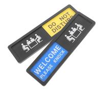 iplusmile 2Pcs Office Door Signs Privacy Slider Do Not Disturb Meeting Room Indicator Sign with Please Knock Reminder for Office and Conference Room Use