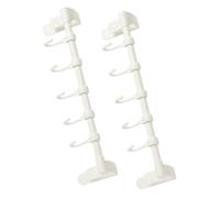 iplusmile 2pcs Over Cabinet Door Towel Rack with Hooks Plastic Kitchen Cabinet Door Holder for Efficient Storage and Organization of Hand Towels and Dishcloths