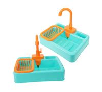 iplusmile 2pcs Parrot Bird Bath Tub Parakeet Shower Tub Pet Bird Cleaning Supplies Realistic Fountain Bath Box Play Kitchen Sink Toy for Boys and Girls