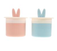 iplusmile 2pcs Pink Bunny Ear Face Wash Foam Maker Cups for Skincare Bubble Cleansing Gentle Plastic Material, Rich Foam Creation, for Household and Travel Use