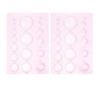 iplusmile 2Pcs Pink Plastic Dome Quilling Plate with Numbered Template Ruler, Half Ball Paper Quilling Mold Tools for DIY Crafts and Mini Paper Art Projects