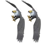 iplusmile 2pcs Plastic Eagle Ornament Hanging Decoy for Garden Bird Scarer Beautiful Appearance and Sturdy Design, Decorative Lawn and Yard Hanging Ornament