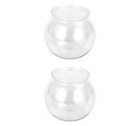 iplusmile 2pcs Plastic Fish Tanks Globe Bowls for Desktop Aquarium Decoration round Fish Bowls Providing a Secure Environment for Household and DIY Miniature Water Garden