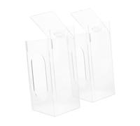 iplusmile 2pcs Plastic Retail Boxes Acrylic Tissue Dispenser Wall Mounted Glove Rack Organizer Box for Gloves Narrow Storage for Kitchen Bathroom