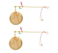 iplusmile 2pcs Portable Handheld Copper Scale Precision Vintage Chinese Kitchen Scale for Herbs Medicine Baking Traditional Craftsmanship Compact Accurate Weighing Tool