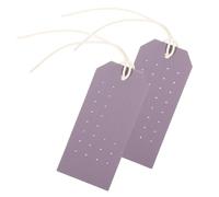 iplusmile 2pcs Portable Pu Leather Double-sided Earring Holder Organizer with Jewelry Cards for Travel Use Stylish and Versatile Purple Earring Display Stand
