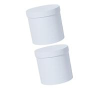 iplusmile 2pcs round Flower Boxes White Paperboard Storage and Wrapping Boxes with Proper Capacity for Birthday and Mother's Day Elegant Creative Floral Packaging