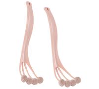 iplusmile 2pcs Silicone Bathing Brush Set with Long Handle, Exfoliating Back Scrubber Shower Brush for Body Massage and Comfortable Deep Clean in Shower