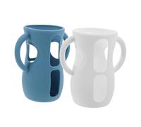 iplusmile 2pcs Silicone Feeding Bottle Covers with Handles Shatterproof Anti-Breakage Sleeves for Bottles Lightweight Portable Design for Easy Travel and Everyday Use