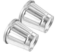 iplusmile 2pcs Small Galvanized Iron Buckets with Swing Top Lid, Multi-purpose Mini Trash Cans for Kitchen Countertop and Home Use, Well Constructed Silver Waste Containers