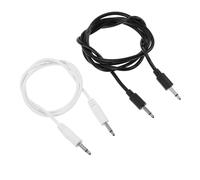 iplusmile 2pcs Synthesizer Mono Modular Patch Cables, Professional Mono Wire for Synthesizer, Compact Pvc and Metal Material, 0.5m White and 1m Black, for Live Performance