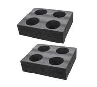 iplusmile 2Pcs Thickened Milk Tea Packing Tray Black Portable Takeout Beverage Carrier Stable Cup Holder for Coffee Tea Drinks