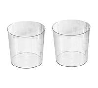 iplusmile 2Pcs Transparent Large Trash Can Multi Function Clear Garbage Bin for Bathroom Kitchen Office Bedroom Simple Style Plastic High Capacity Waste Container