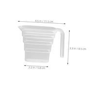 iplusmile 2pcs Transparent Plastic Baking Measuring Cups with Spout Food Grade PP Graduated Mixing Cups for Home Kitchen Lightweight and Reusable Measuring Jugs for Liquids and Ingredients