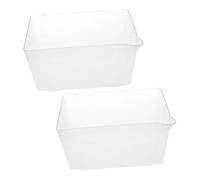 iplusmile 2pcs Transparent Plastic Measuring Bowls with Precise Scale Markings Lightweight Reusable Weight Scale Trays Compatible for Accurate Food Weighing and Baking
