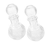 iplusmile 2Pcs Transparent Thickened Glass Liquor Decanter Elegant Whiskey and Wine Bottle for Home Bar Restaurants Hotels Each Smooth Bright Finish