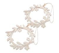 iplusmile 2PCS Unfinished Wood Flower Rings for DIY Crafts Lightweight Wood Wreath Blanks for Painting Wall Hanging Table Centerpieces Versatile Decor for Valentines Christmas Weddings