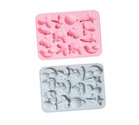 iplusmile 2pcs Unicorn Mermaid Tail Silicone Fondant Mold Baking Tool for Cake Decoration Biscuit and Dessert Moulds for Sugarcraft and Themed Under Sea Party Baking Random Color