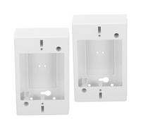 iplusmile 2pcs Wall Mounted Electric Outlet Box with Abs Material, Fire Resistant Electrical Switch Box Outdoor, Supports Single to Triple Switch Combinations, for Public Corridors