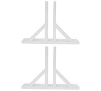 iplusmile 2Pcs White Fence Post Base Support for Garden Fence Stand Anti-Tipping Fixed Supplies Accessories for Outdoor Picket