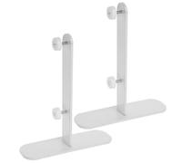 iplusmile 2pcs White Metal Pegboard Desk Mount Brackets for Wood Shelves Pegboard Panel Support Corner Brackets for Display and Fixing Parts