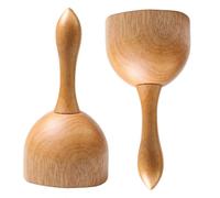 iplusmile 2pcs Wood Therapy Cupping Cups for Personal, Practical Scraping Massage Tools for Back Muscle Knot Removal and Body Relaxation