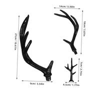 iplusmile 3 Pairs Simulated Deer Horn DIY Headpiece PVC Plastic Antlers Hairband Accessories for Halloween Cosplay Party Creative Decor for Adults and Realistic Stable Craftsmanship