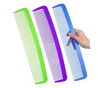 iplusmile 3 Pcs Giant Wide Tooth Comb Lightweight Halloween Party Props Decorative Oversized Carnival Photo Accessories in Green Blue Purple