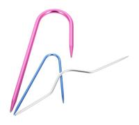 iplusmile 3 Pcs U Shaped Aluminum Cable Knitting Needles Set with Eye Tips for Beginners and Experienced Knitters Flexible Stitch Holders for Crochet and Yarn Craft Accessories