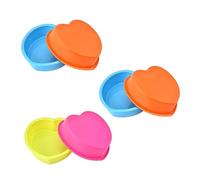 iplusmile 3 Sets Heart Shaped Silicone Cake Moulds Non Stick Fondant Chocolate Baking Tools for Home Bakery Easy Demoulding Flexible Random Colors Random Color