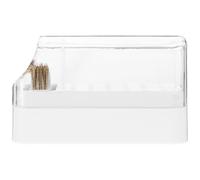 iplusmile 30-hole White Nail Drill Bits Storage Case with Cleaning Brush, Manicure Grinding Head Organizer Box for Professional Nail Art and Polishing Tools
