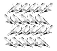 iplusmile 300pcs Christmas Tree Clip Ornament Hanger for Baubles | Iron Silver Mini Flower Spike, Spring Alligator Hanger Clip, Stable Support for Cards and Paper Snowflakes
