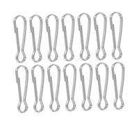 iplusmile 30pcs 50mm Stainless Steel Snap Clip Hooks for Lanyard Keychains Badge Holders DIY Craft Spring Clips Metal for Id Cards and Key Rings