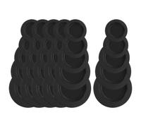 iplusmile 30pcs Black round Rubber Piggy Bank Stoppers with Strong Structure to Protect Boxes from Corners or Edges, for Money Handling and Coin Storage